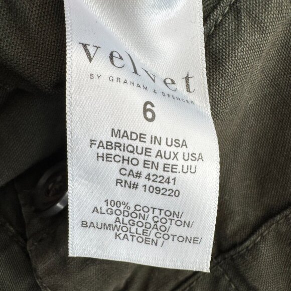 Velvet by Graham and Spencer "Mya" Pants in Locust, size 6 - Picture 8 of 9